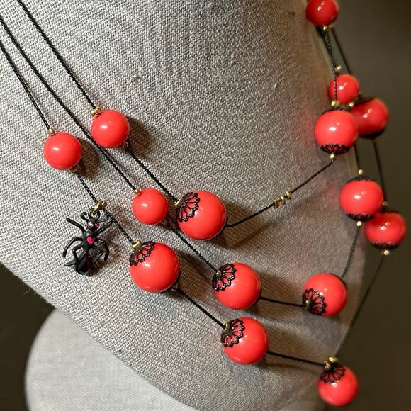 Vintage HTF Betsey Johnson Garden Necklace - Picture 5 of 7